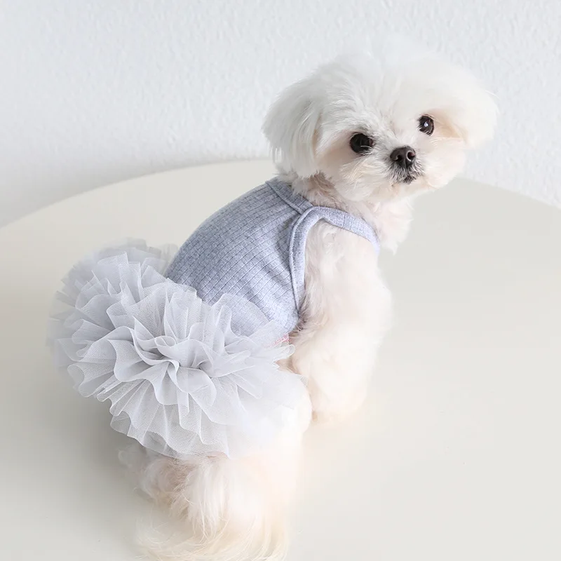 Falda elegante abombada para mascotas, falda de baile para perros, nuevo vestido de tirantes para perros, ropa para gatos, ropa para mascotas, falda inferior bonita - imagen 4