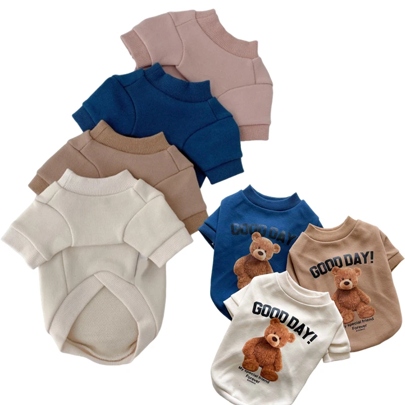 Ropa para perros pequeños y medianos, bonito patrón de oso, chaleco para Gato, caniche, Yorkshire, Chihuahua, Schnauzer, ropa para perros pequeños - imagen 2