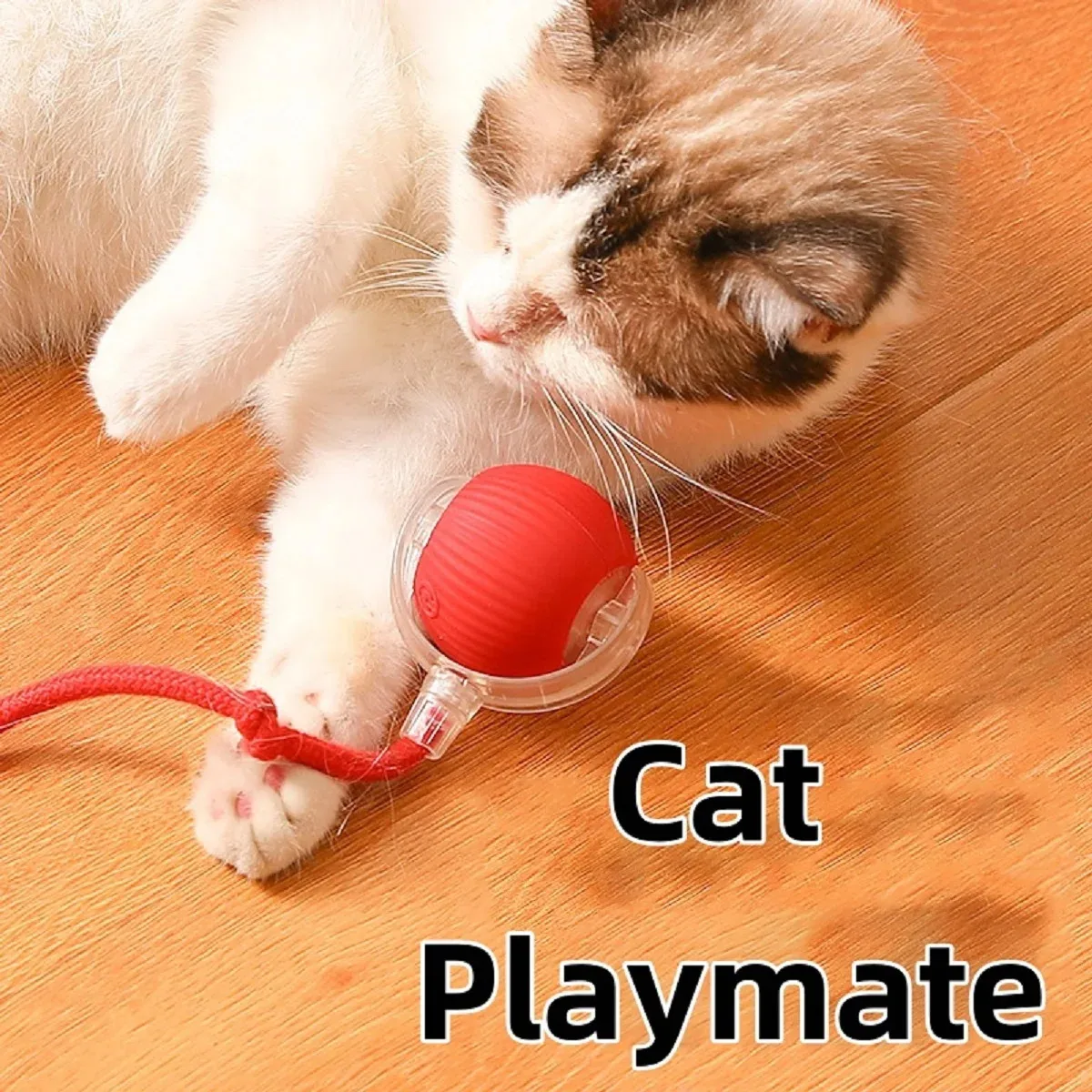 Juguetes eléctricos con pelota para gatos, juguetes inteligentes con rodamiento automático, interactivos para entrenamiento de gatos, juguetes para gatitos móviles para jugar en interiores - imagen 5