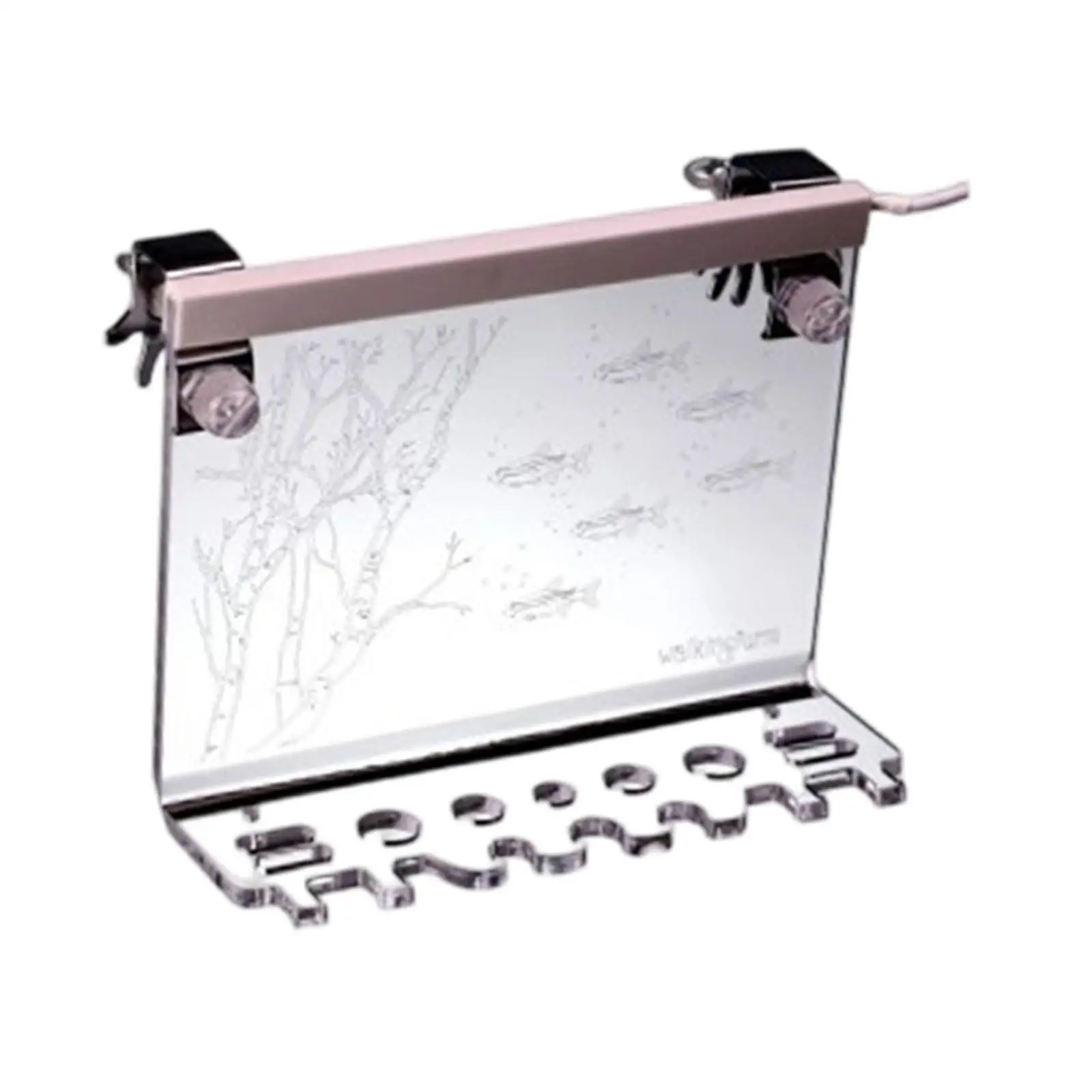 Estante de almacenamiento de herramientas para acuario, soporte acrílico montado en la pared con luz ajustable para acuarios y peceras - imagen 4