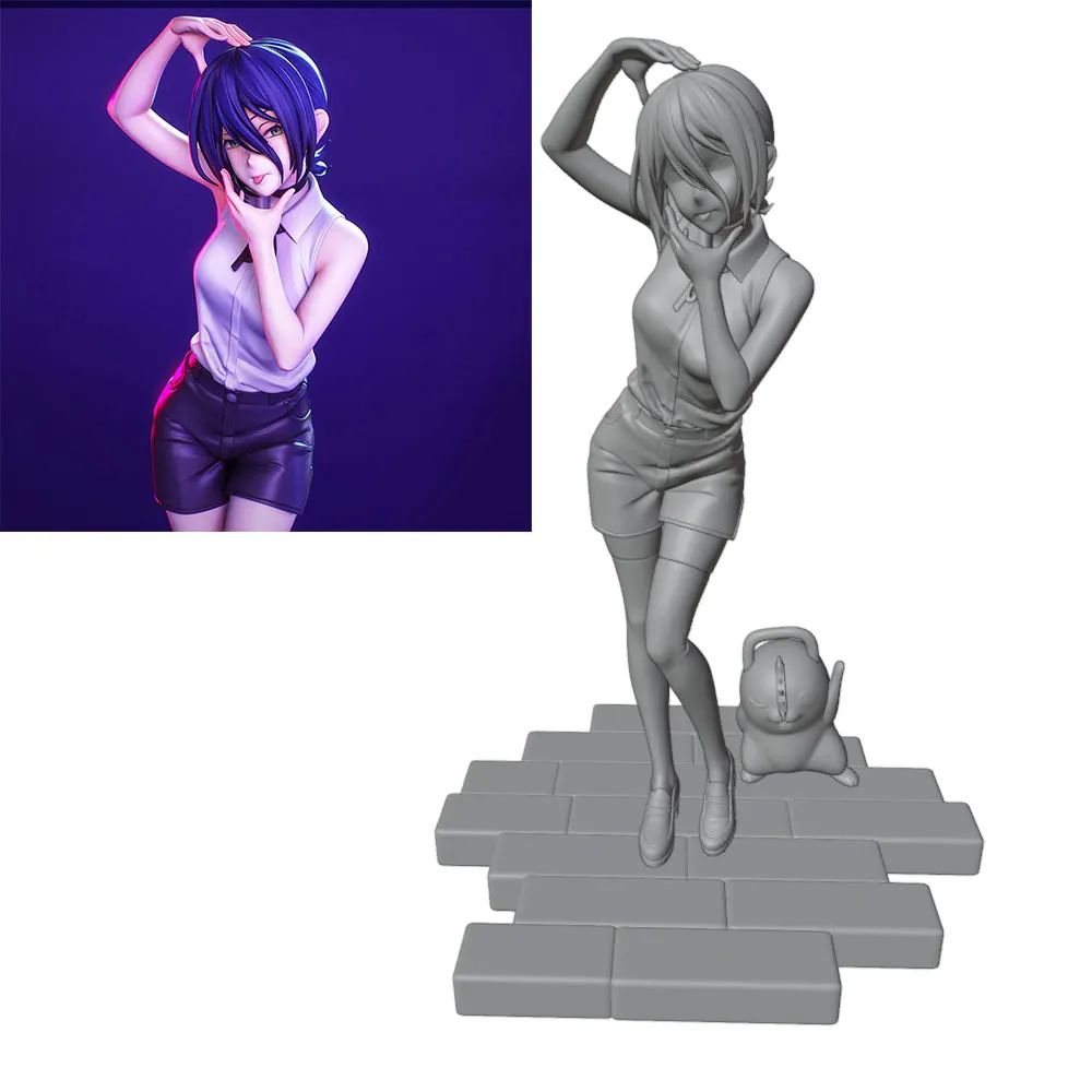 Estatua de anime impresa en 3D para gatos sin montar ni pintar - imagen 2