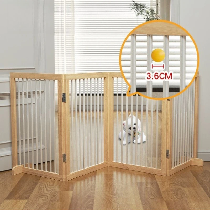 Valla de madera para perros, valla plegable para perros, perro, cachorro, gato, gatito, puerta de partición plegable, puerta de parque infantil, barrera de seguridad - imagen 2