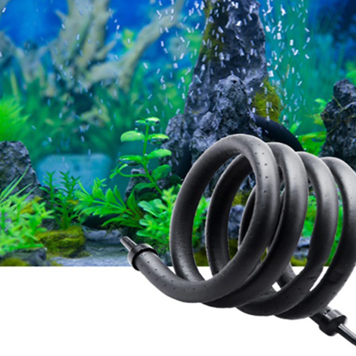 Bomba de aire para acuario con tubo burbujas y piedra porosa - imagen 3