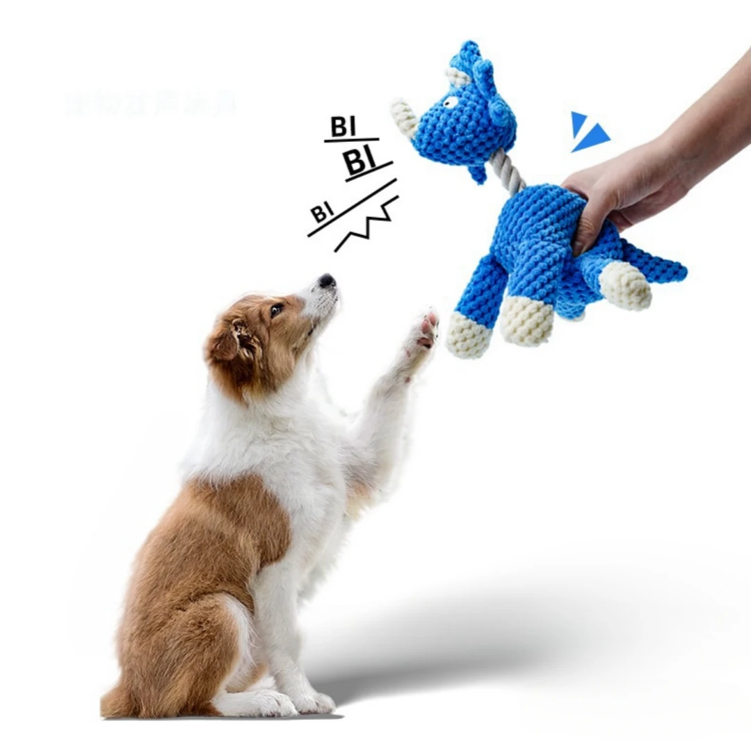 Juguete para mascotas con nudo, jirafa, perro, juguete de peluche de cabra, cachorro, muñeca interactiva - imagen 3