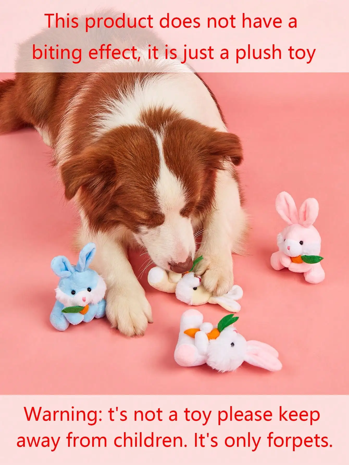 1 conejo de peluche de mascota de dibujos animados de la serie Pascua con rábano para interacción y juego de mascotas - imagen 4