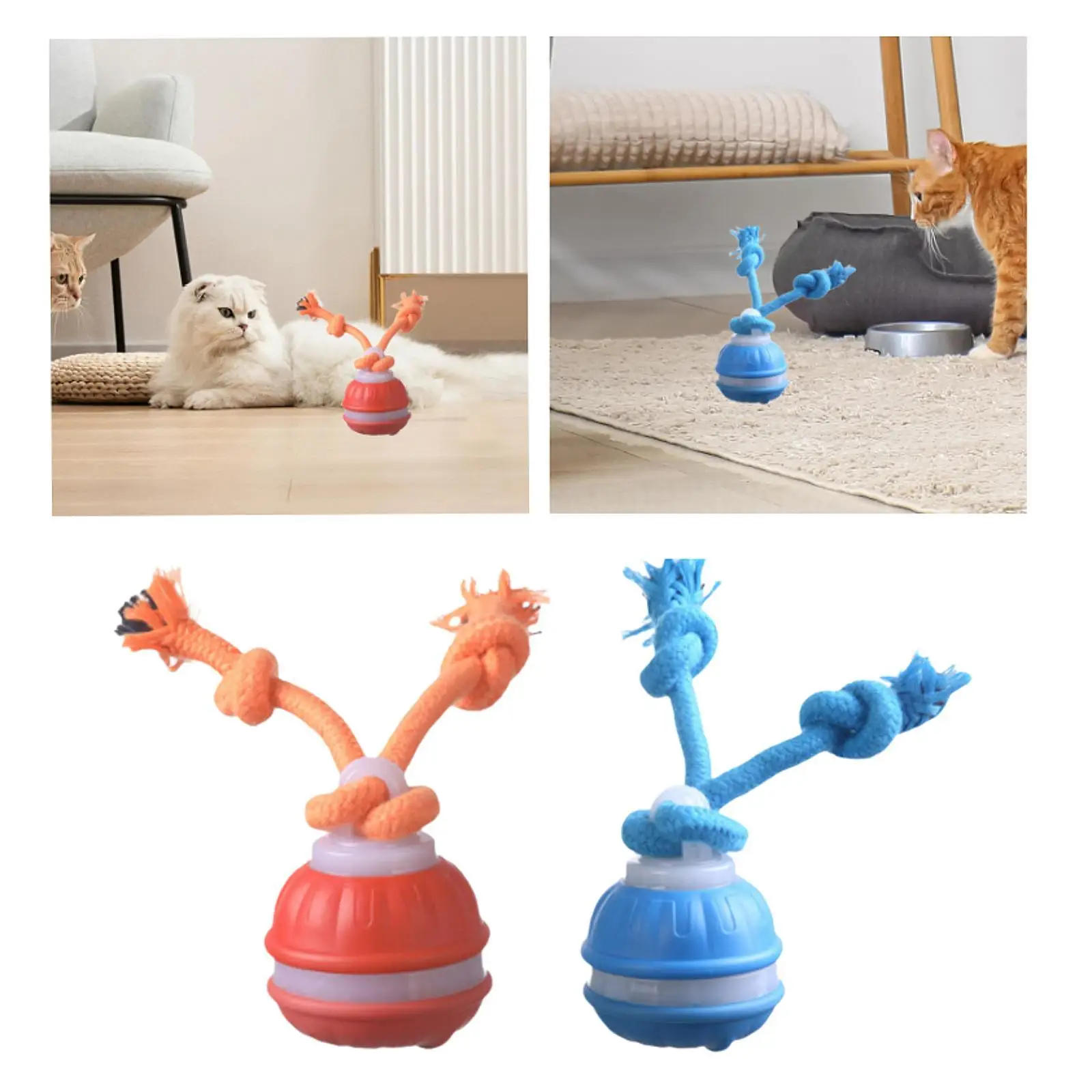 Cat Interactive Toy Ball Smart Lightweight Cat Teaser Ball for Kitten Kitty