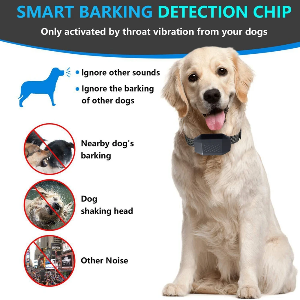 Collar eléctrico antiladridos para perro, con pantalla LCD collarín de entrenamiento de mascotas, resistente al agua, recargable, con Control remoto - imagen 3