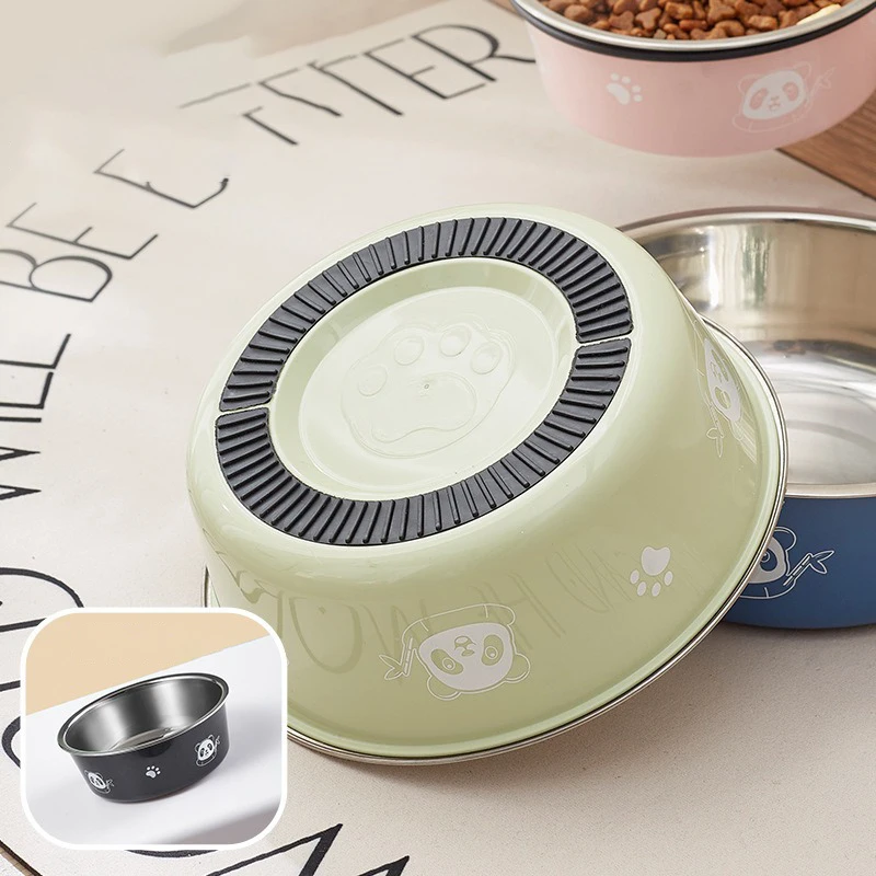 Cuencos de agua y comida para perros grandes y pequeños, cuencos con fondo de goma antideslizante, cuenco de alimentación para mascotas con aislamiento de doble pared - imagen 3