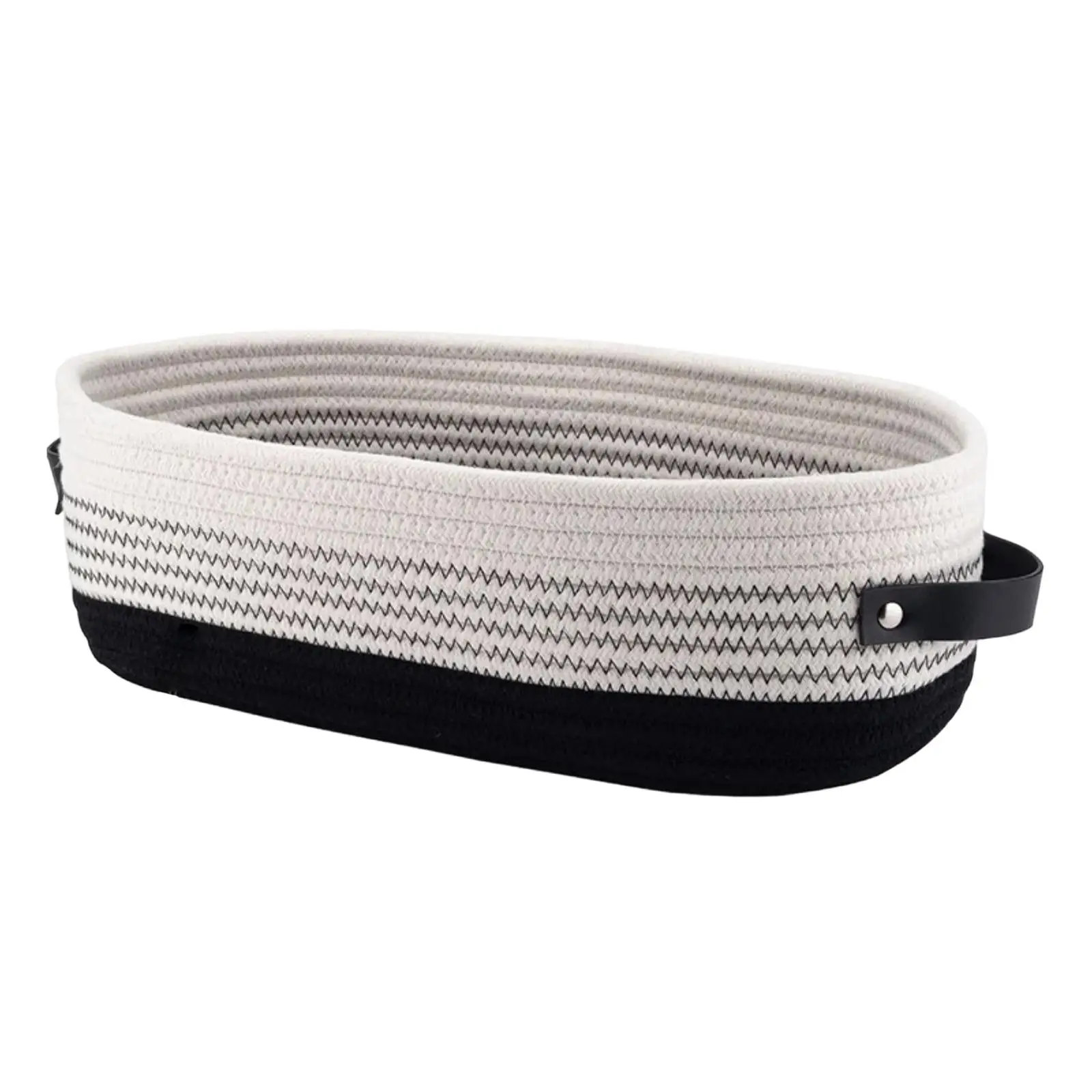 Woven Basket Sundries Container Storage Basket with Handles Bathroom Organizer Bin,for Home,Nursery,Kitchen Tabletop Decor