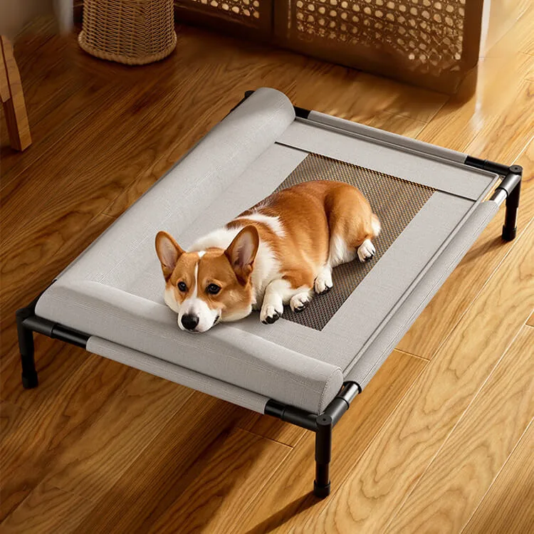 Cama elevada de malla transpirable para mascotas