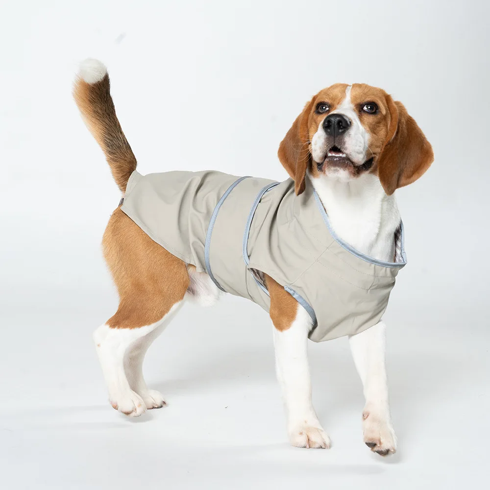 Chaqueta impermeable para exteriores para mascotas, chaqueta de plumón transpirable para perros, Sudadera con capucha, impermeable, reflectante para perros grandes, accesorios para productos para mascotas - imagen 4