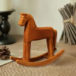 Caballo balancín de madera – Estatuilla decorativa
