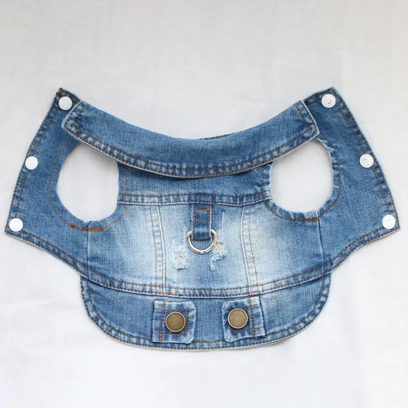 Cool Dog Jeans Jacket para perros pequeños y medianos, ropa de moda para cachorros para ropa de caniche Chihuahua Yorkie - imagen 5