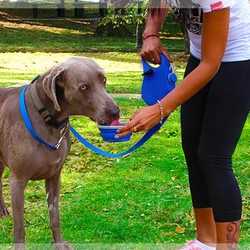 Correa para perros con cuenco de agua - Nylon resistente