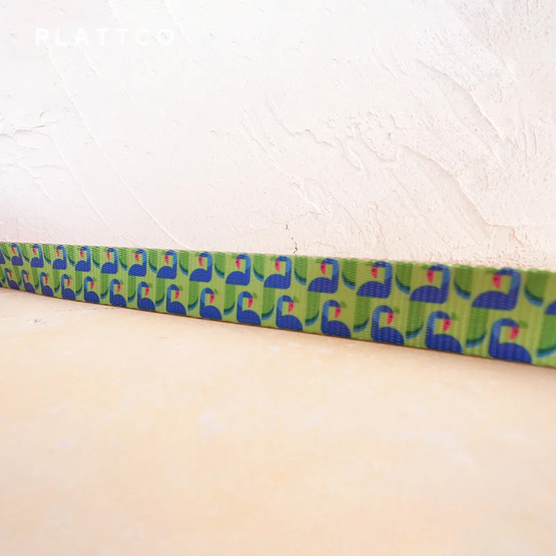 PLATTCO diseño único correa de perro estampado danza patrón de pavo real con hebilla de oro rosa de alta calidad 5 tamaños PDL314RG - imagen 3
