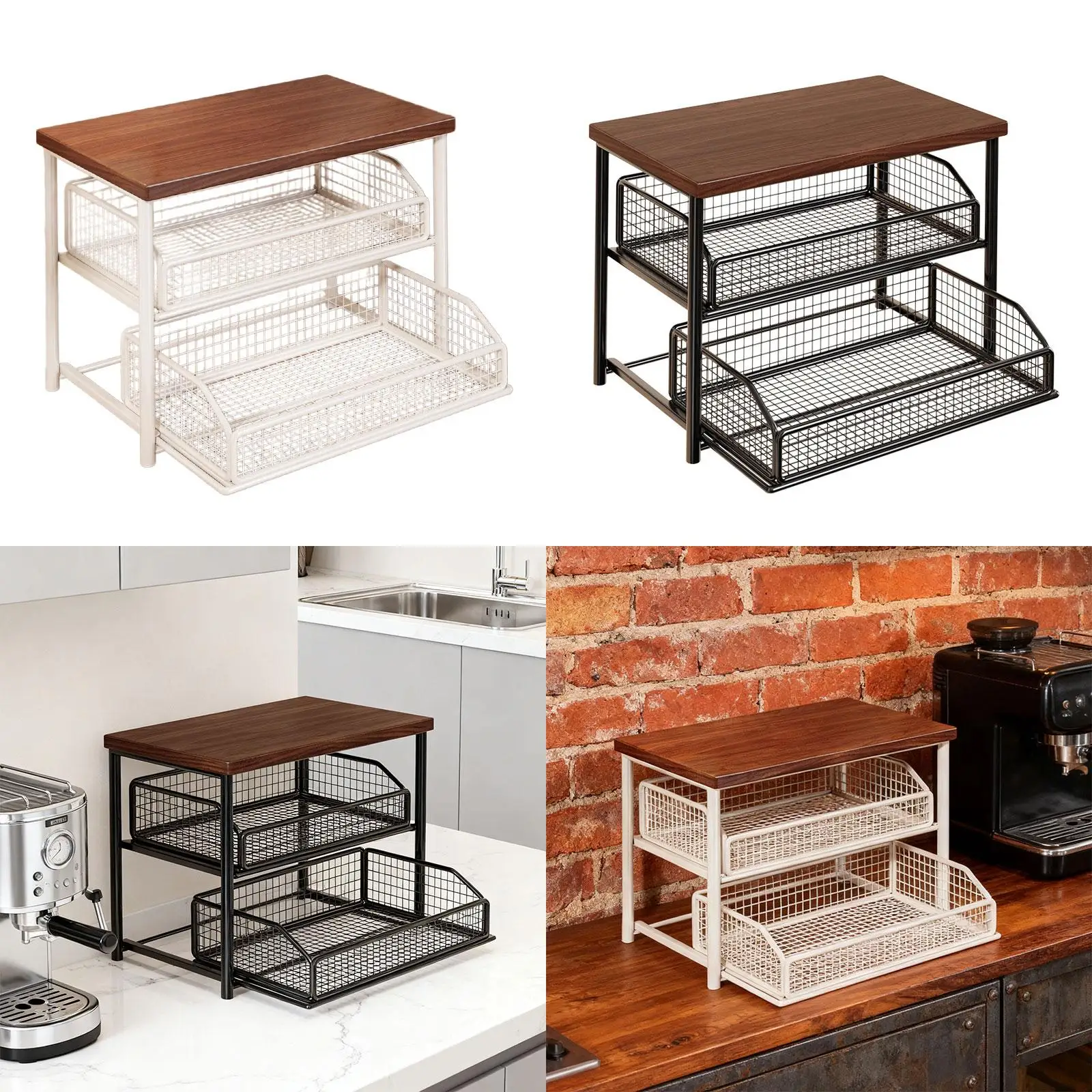 Coffee Station Organizer, Storage Rack, Wooden Kitchen Counter Shelf, Coffee Counter Shelf 2 Tier, for Pantry Syrup Mugs Cups Coffee Station Organizer, Storage Rack, Wooden Kitchen Counter Shelf, Coffee Counter Shelf 2 Tier, for Pantry Syrup Mugs Cups