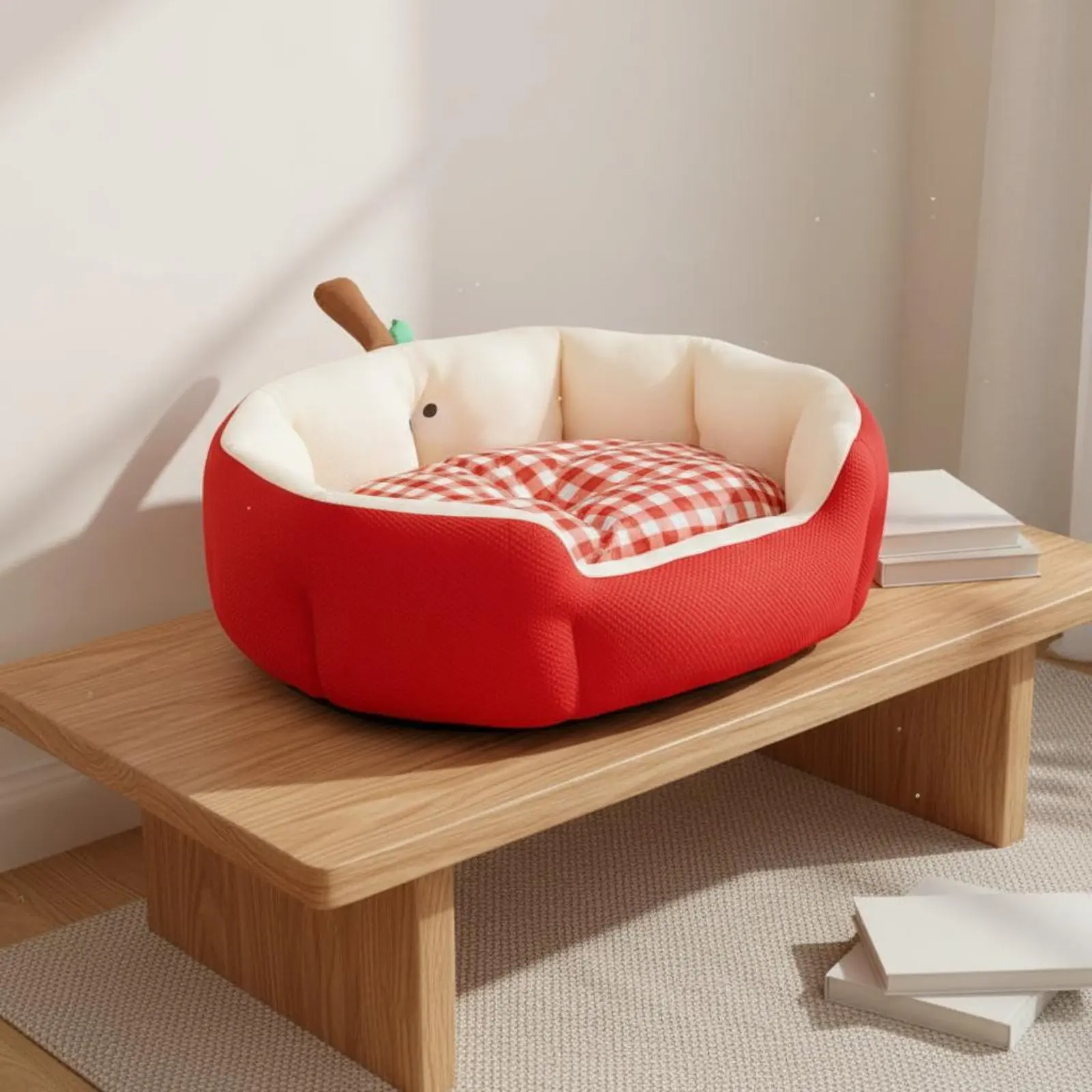 Cama plátano transpirable para gatos con borde soporte – Ideal verano