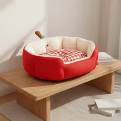 Cama plátano transpirable para gatos con borde soporte – Ideal verano
