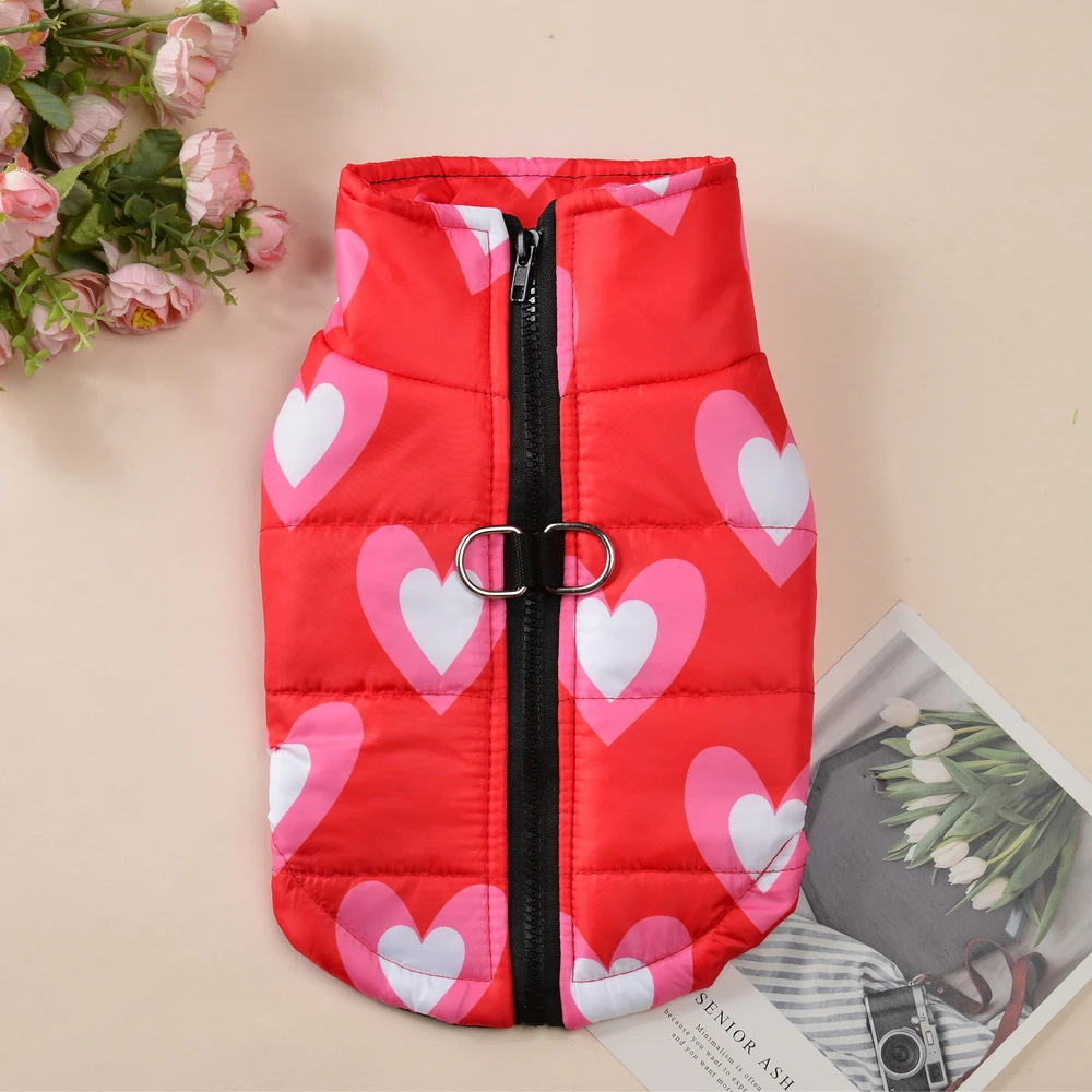 Chaqueta cálida de invierno para perros, ropa para gatos, abrigo para cachorros con anillo en D para perros pequeños, Chihuahua, Pug, trajes para mascotas - imagen 3