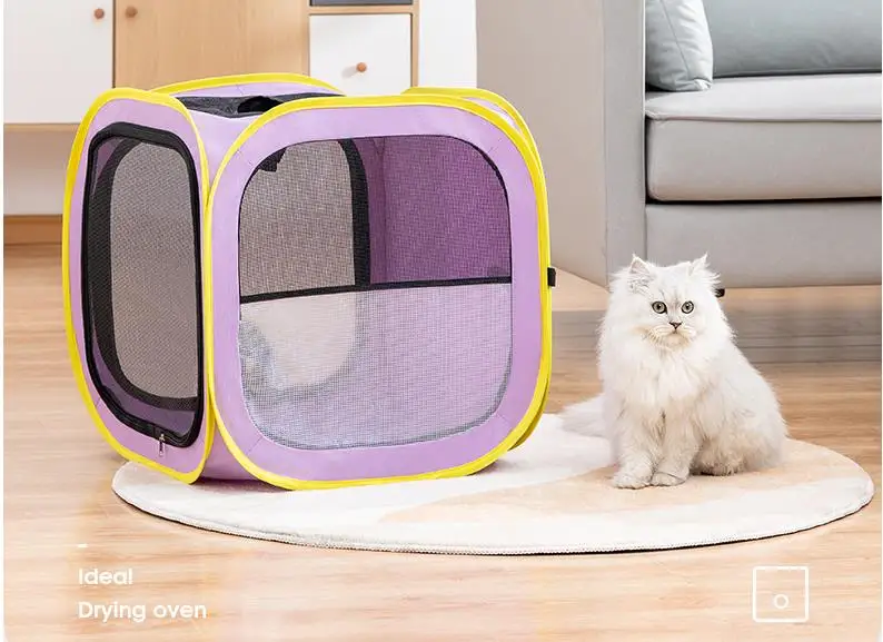 Bolsa secadora plegable en uso con perro - demostración