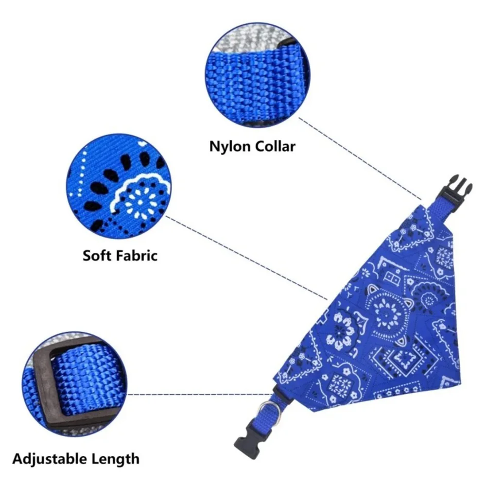 Collar para gato, Baberos para mascotas, corbata ajustable para perro y gato, corbata Triangular para Saliva, bufanda, Bandana para perro, Collar, babero triangular, pañuelo para el cuello - imagen 4