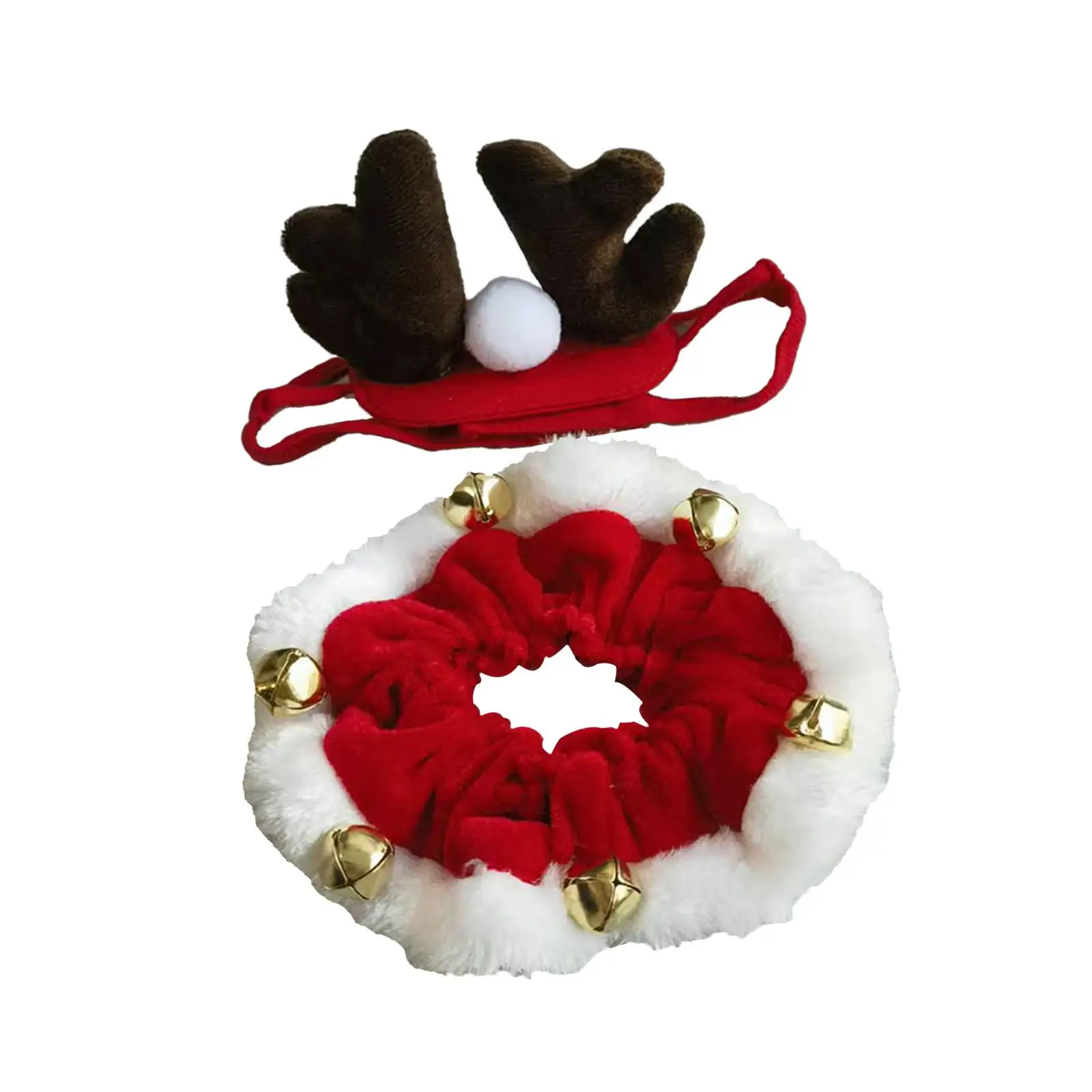 Christmas Cat Collar Outfit Pet Holiday Neckwear for Festival Shows Grooming