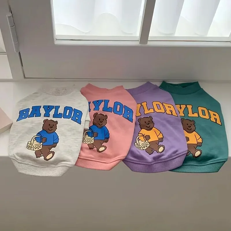 Sudadera con capucha de moda de verano, camiseta para mascotas, oso de peluche Schnauzer, abrigo Base de oso de peluche, camiseta de Yorkshire, ropa con capucha para cachorros - imagen 2