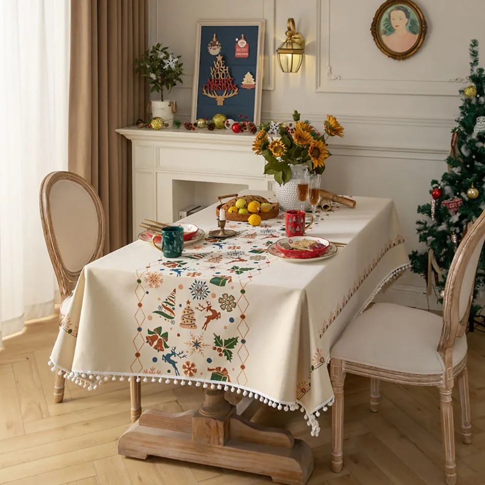 Mantel rectangular de Navidad con árbol animado para perros y gatos – Seguro - imagen 5