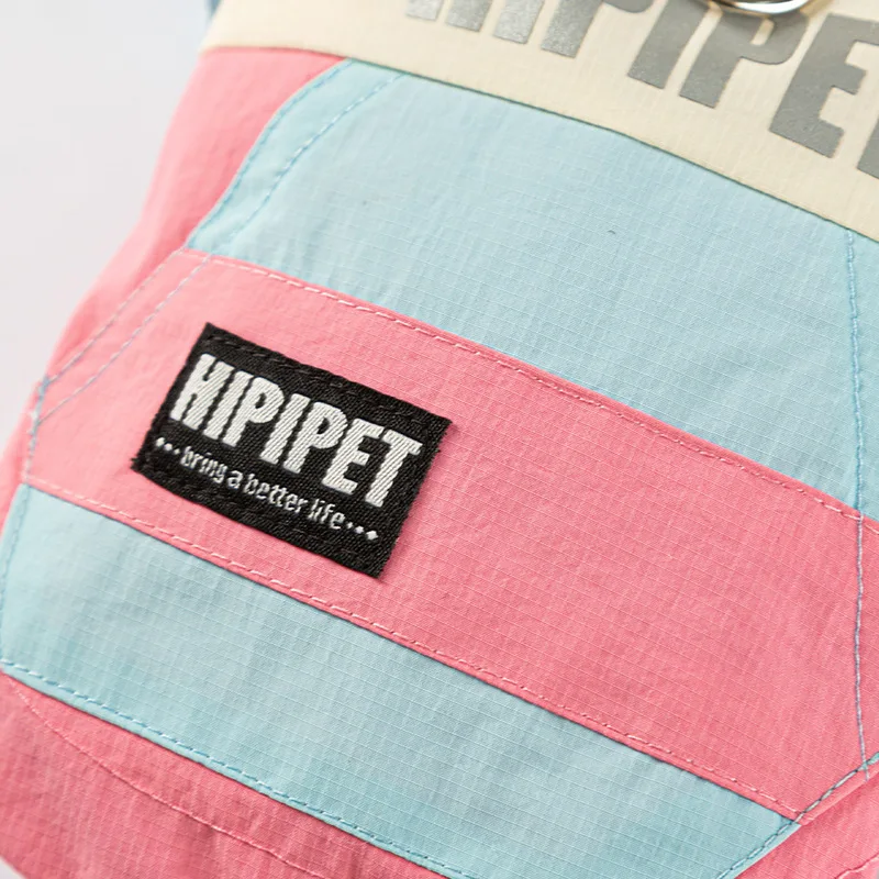 Otoño e Invierno chaqueta con capucha a rayas para mascotas perro sombrero para el sol en contraste gato salir ropa para perros pequeños ropa para cachorros - imagen 3