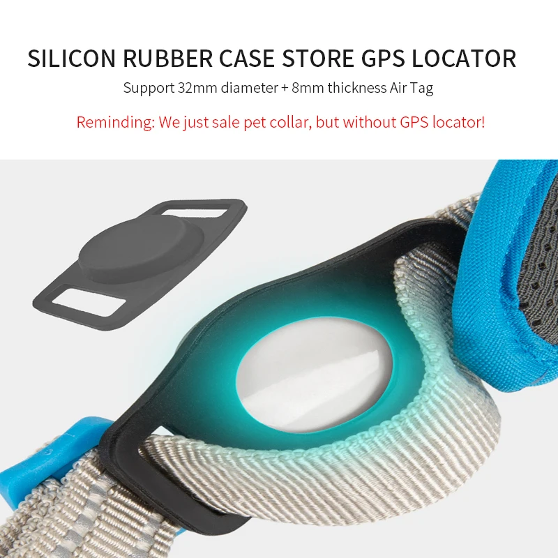 Collar de perro AirTag personalizado, Collar de perro acolchado reflectante de nailon ajustable para accesorios para perros pequeños, medianos y grandes - imagen 3