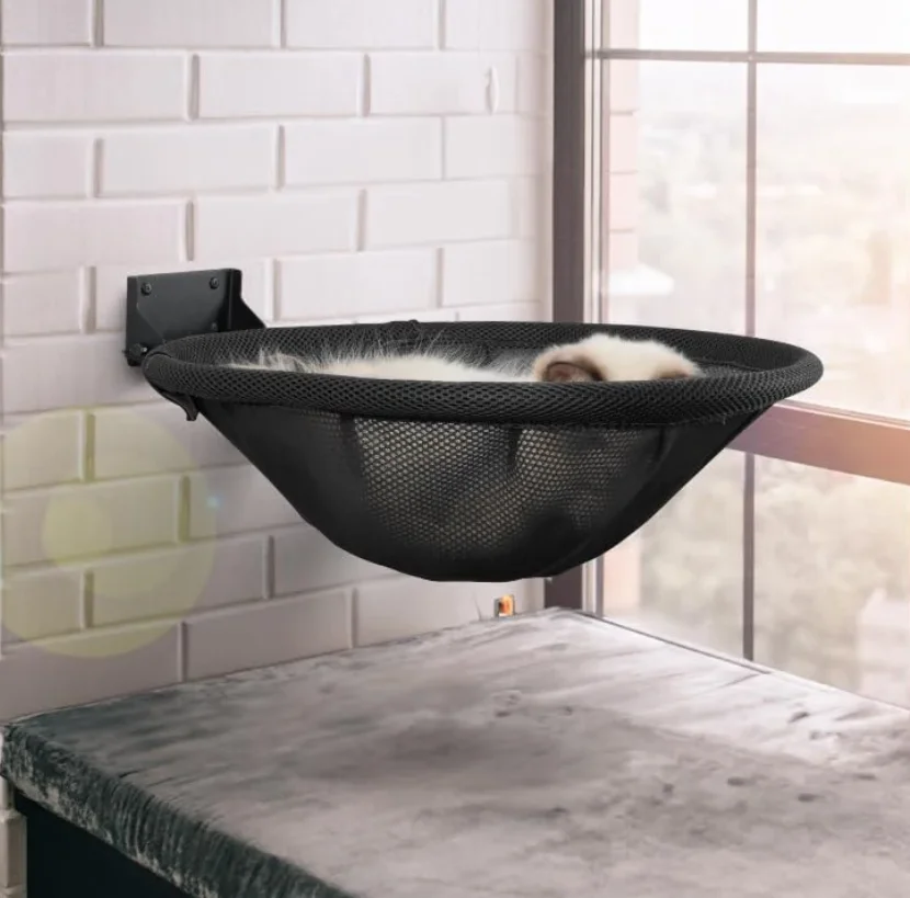 Hamaca para gatos, cama montada en la pared, plegable, estable, 42cm, camas para gatos, estante de pared transpirable para gatos para dormir, jugar, accesorios de escalada
