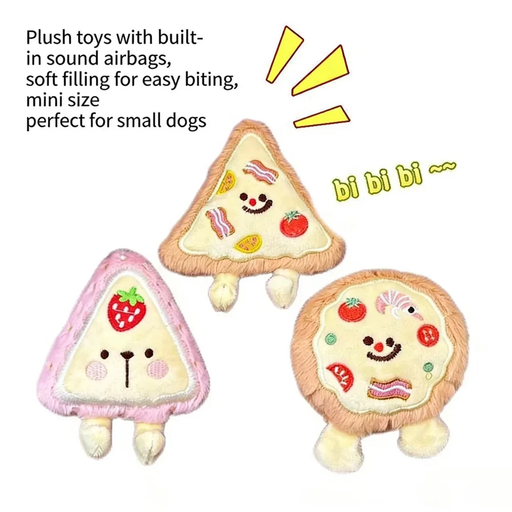 Juguete peluche pizza perros – Alivio ansiedad aburrimiento pequeños - imagen 4