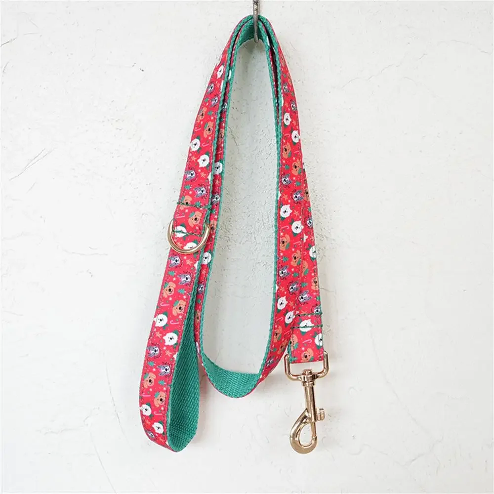 Collar de perro personalizado con grabado gratuito, correa para mascotas a juego, hebilla de Metal de contactos personalizados, Collar de cachorro de dibujos animados de Navidad - imagen 3