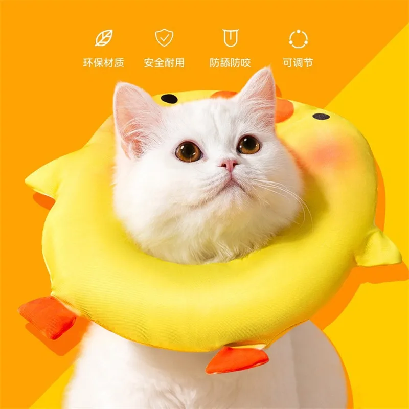 Collar isabelino para mascotas, Collar electrónico de algodón suave para perros y gatos, curación de heridas ajustable, previene mordeduras, anillo para el cuello, Collar de protección - imagen 5