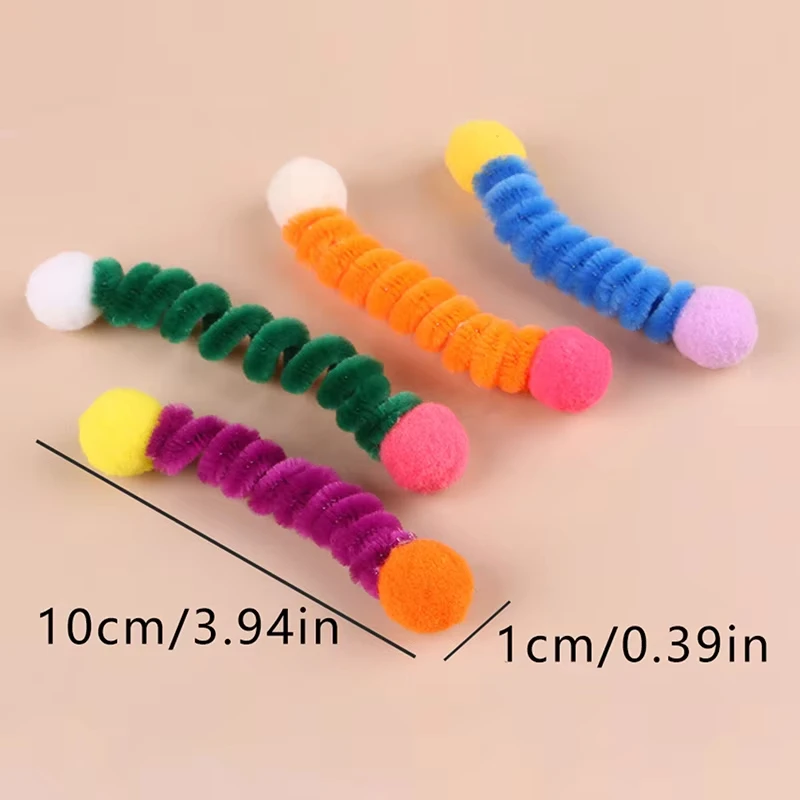 12/24 Uds. Juguetes interactivos de primavera para gatos, juguetes interactivos para mascotas, juguete colorido de Color aleatorio para gatos, juguetes para gatitos resistentes a mordeduras - imagen 2