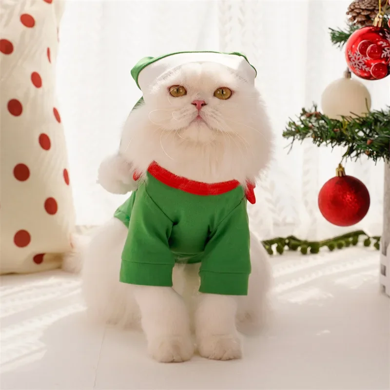 Ropa cambiante de Papá Noel para perro, oso de peluche, gato, suministros de ropa para mascotas, Halloween, Otoño e Invierno - imagen 3