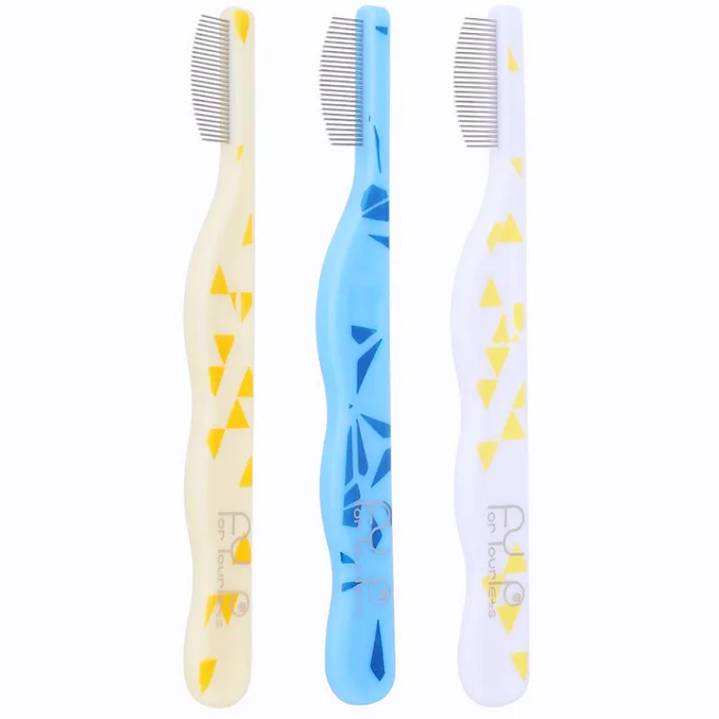 Peine para perros, cepillo para perros de cabeza pequeña, peine de dientes densos para perros, limpieza facial, cepillo para gatos, removedor de pelo para mascotas, mango cómodo, peine para perros