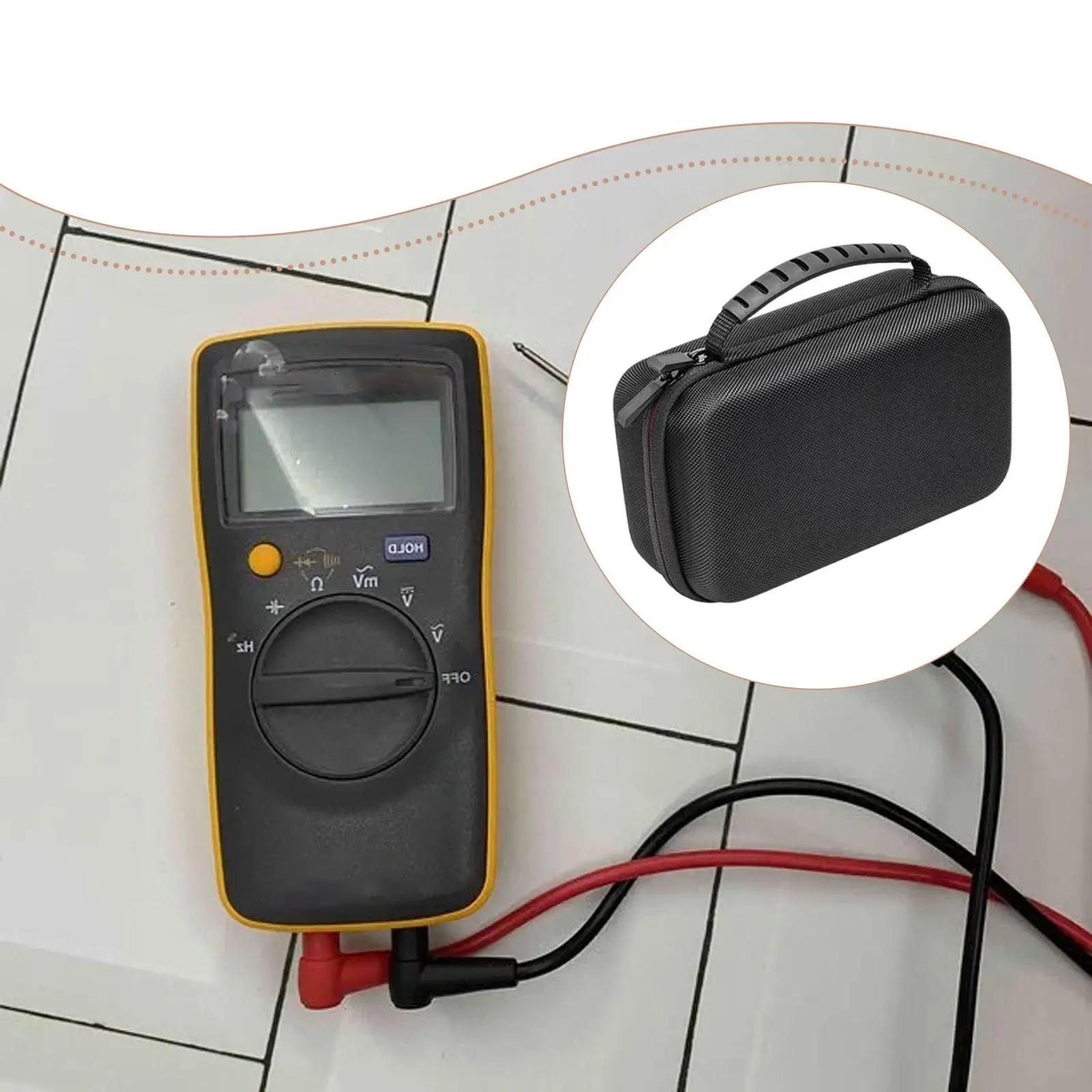 Estuche de transporte para multímetro, organizador de almacenamiento duradero, bolsa de almacenamiento dura portátil para F115C - imagen 3