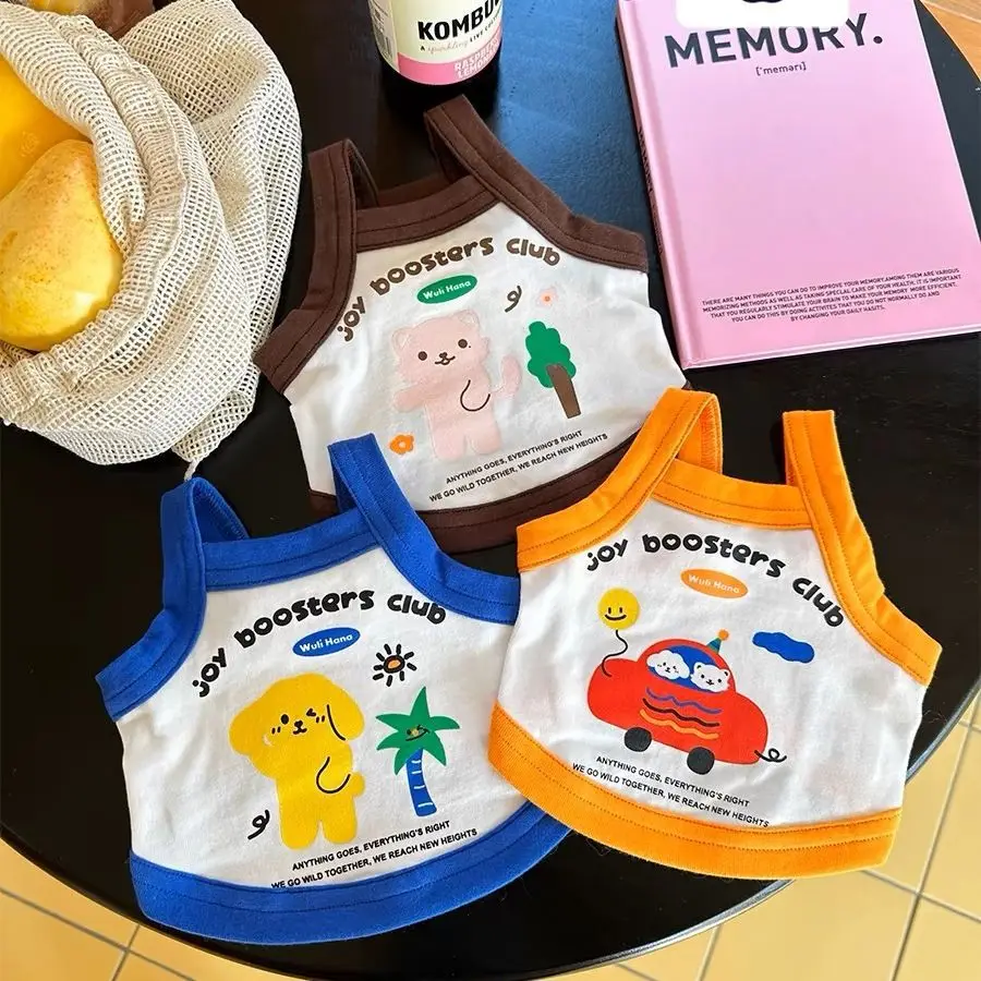 Camisola contrastante para primavera/verano para mascotas, camisola para perros pequeños, Top para primavera/verano, ropa para cachorros de peluche y gatos pequeños