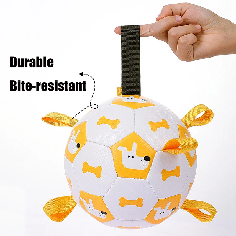 Pelota de fútbol para perro, juguete interactivo resistente a las mordeduras, para exteriores, novedad - imagen 5