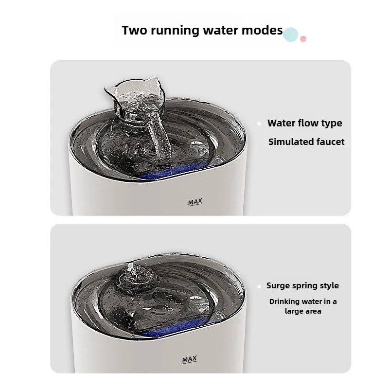 Bebedero automático con filtro para gatos y perros – Fuente de agua en movimiento - imagen 4