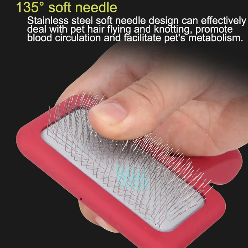 Winhyepet-Cat Brush, Puppy Grooming, Hair Removal, Bamboo Dog Comb, Widened Shedding Brush, Dematting, Deshedding Tool - imagen 5