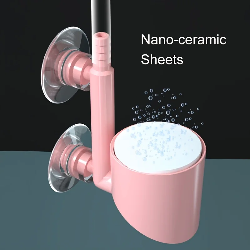 Ventosa para acuario, aireador de oxígeno con piedra de aire creciente de burbujas de aire con ventosa, accesorios de oxígeno hidropónico - imagen 5