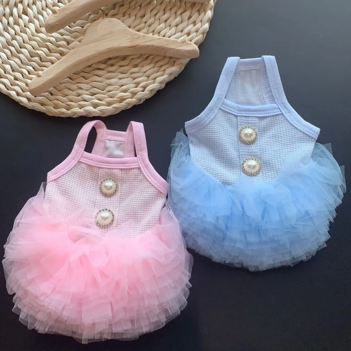 Ropa de moda para perros, falda de Pong con tirantes para mascotas, vestido de malla de princesa para perros pequeños, vestidos para cachorros, vestido de fiesta, vestido con tutú para perros