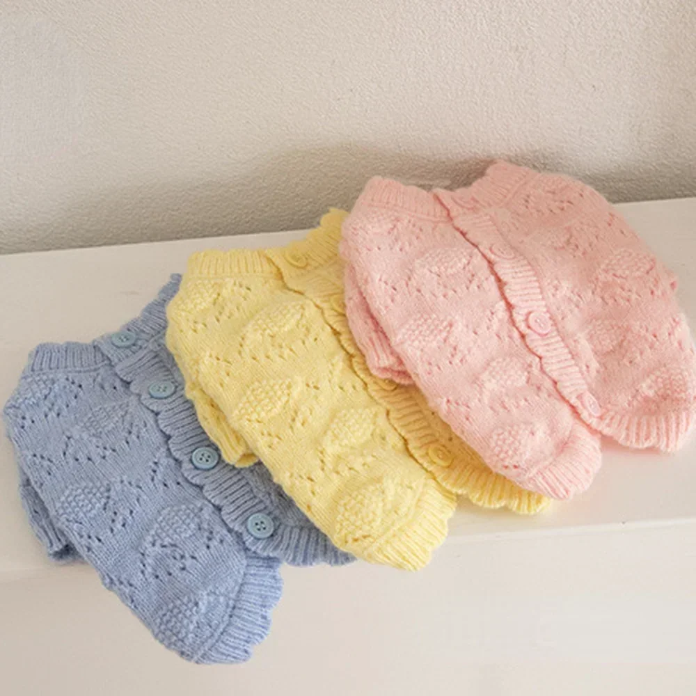 Otoño Invierno cárdigan de punto para mascotas suave lindo suéter de lana ártico cárdigan ropa para mascotas ropa para gatos y perros abrigo de oso de peluche