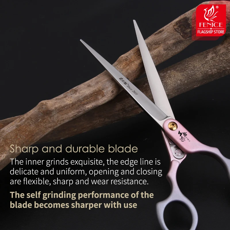 Fenice King Series-tijeras autopulidas de acero JPVG10 de alta gama, tijeras de aseo para cortar perros de 6,5 pulgadas, tijeras para mascotas para peluquero - imagen 3