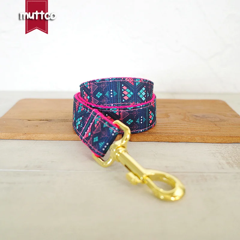 Collar de perro con hebilla de metal grabada MUTTCO MAYA TREASURE, collar con etiqueta de identificación de perro personalizado, placa de identificación de 5 tamaños, antipérdida para mascotas UDC196 - imagen 3