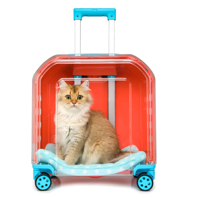 Mochila transparente cápsula espacial con ruedas para perros y gatos - imagen 4