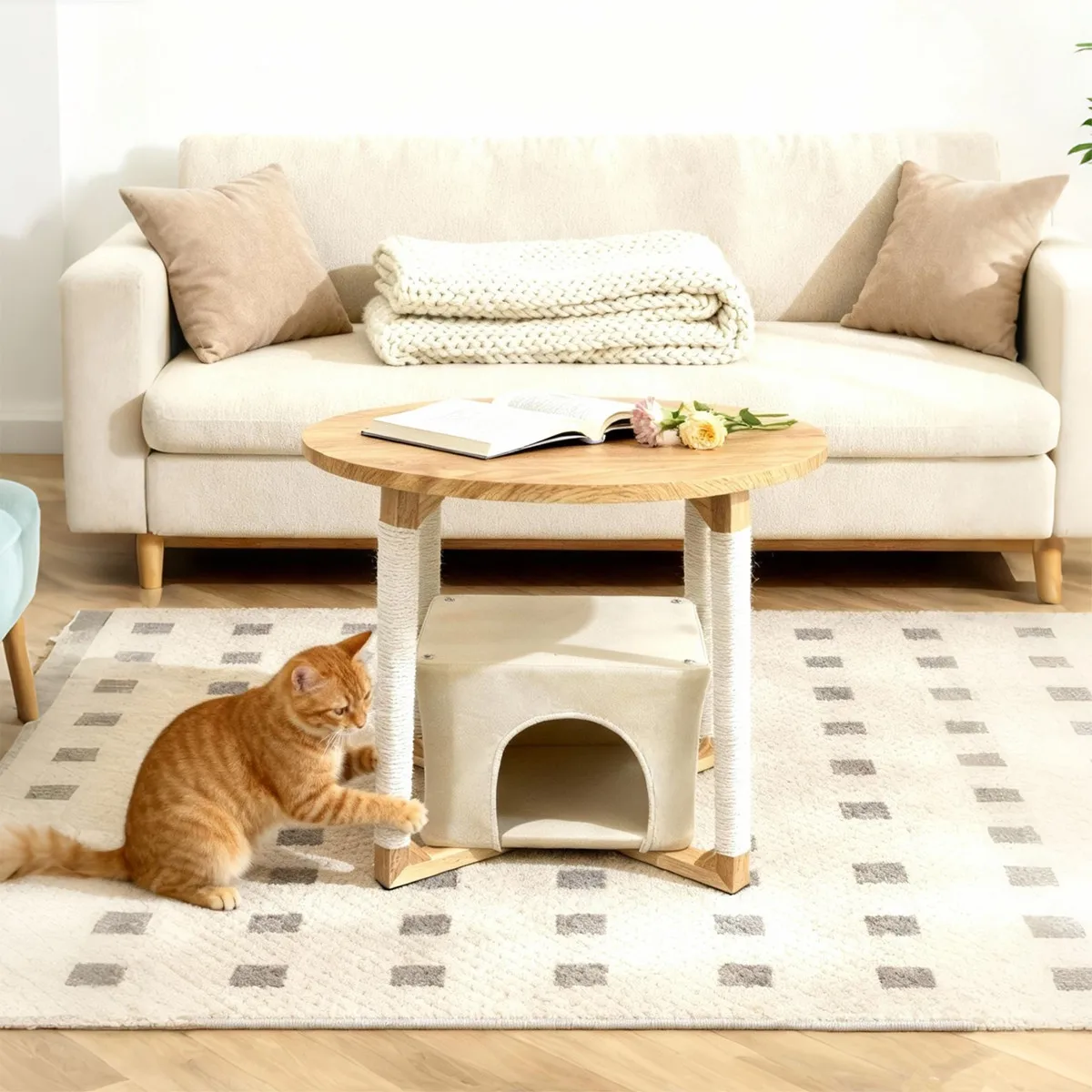 Mesa de centro nido para gatos - complemento salon pequeno y funcional - imagen 2