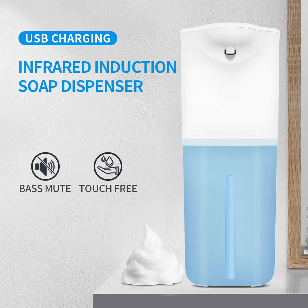 Dispensador automático de jabón, dispensador de lavado de manos recargable por USB, dispensador de jabón de inducción líquida de espuma, lavadora de manos sin contacto - imagen 2